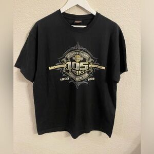 HARLEY-DAVIDSON MOTORCYCLES 1903-2008 CELEBRATING 105 YEARS MENS LARGE T SHIRT!